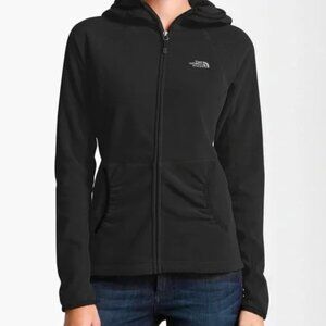 THE NORTH FACE TKA 100 Fleece Hoodie Black Hooded Full Zip Active Sweatshirt S